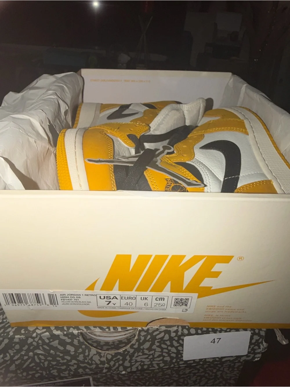 Jordan Men’s Sneakers in Yellow, Black & White
